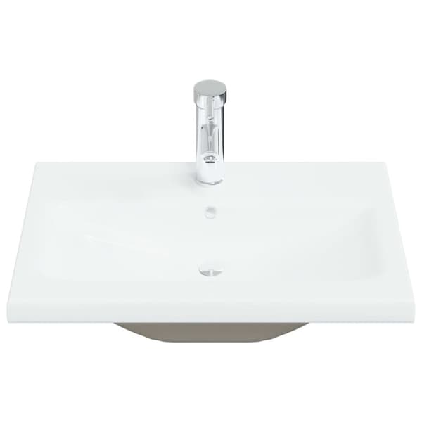 Indbygget håndvask med hane 61x39x18 cm keramisk hvid - Håndvask - Håndvaske - Home & Living