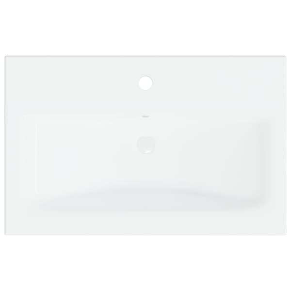 Indbygget håndvask med hane 61x39x18 cm keramisk hvid - Håndvask - Håndvaske - Home & Living