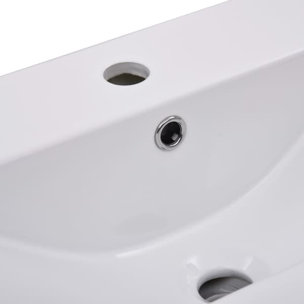 Indbygget håndvask 61x39,5x18,5 cm keramisk hvid - Vask - Vaske - Home & Living