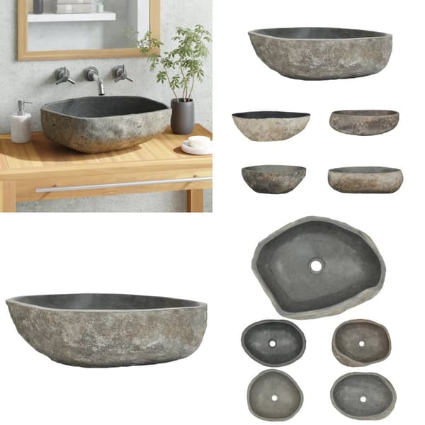 Håndvask 45-53 cm oval flodsten - Håndvask - Håndvaske - Home & Living