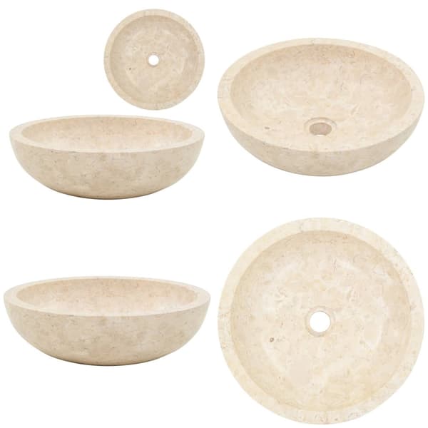Håndvask 40 x 12 cm marmor cremefarvet - Håndvask - Håndvaske - Home & Living
