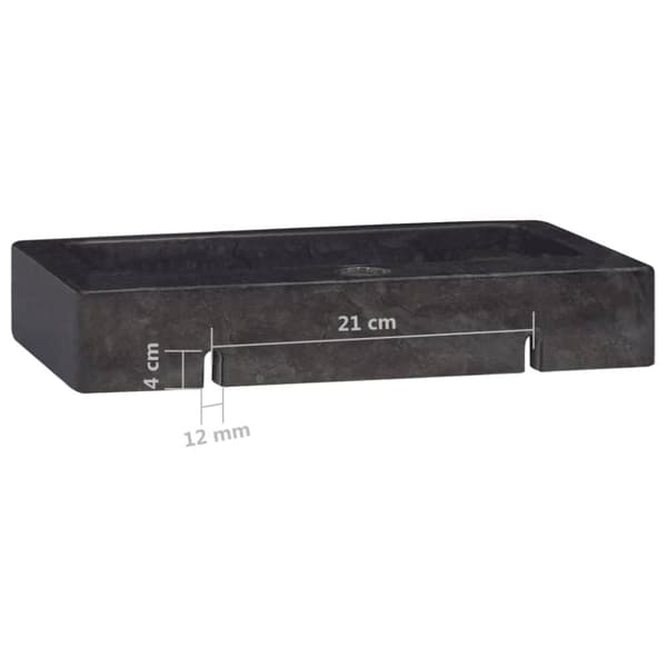 Væghængt håndvask 38x24x6,5 cm marmor sort - Håndvask - Håndvaske - Home & Living