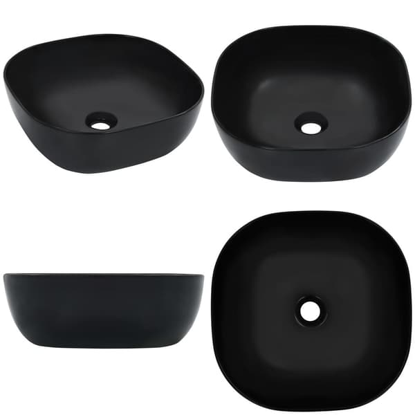 Håndvask 42,5 x 42,5 x 14,5 cm keramik sort - Vask - Vaske - Home & Living