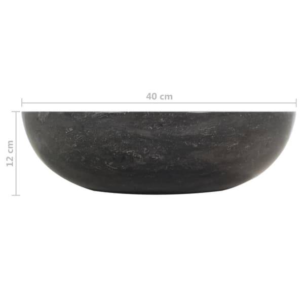 Pesuallas marmori 40x12 cm musta - Pesuallas - Pesualtaat - Home & Living