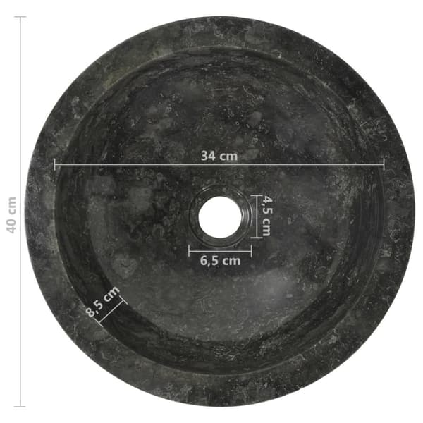 Pesuallas marmori 40x12 cm musta - Pesuallas - Pesualtaat - Home & Living