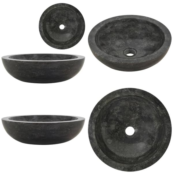 Pesuallas marmori 40x12 cm musta - Pesuallas - Pesualtaat - Home & Living