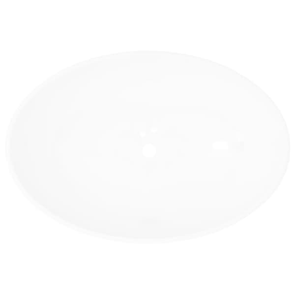 Keramisk luksushåndvask oval hvid 40 x 33 cm -  - Home & Living