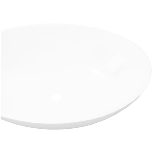 Keramisk luksushåndvask oval hvid 40 x 33 cm -  - Home & Living
