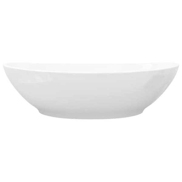 Keramisk luksushåndvask oval hvid 40 x 33 cm -  - Home & Living