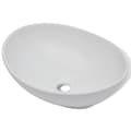 Miniatyrbillede 6 af 11: Badeværelseshåndvask med blandingsbatteri keramik oval hvid - Vask Og Hane - Vaske Og Haner - Home & Living