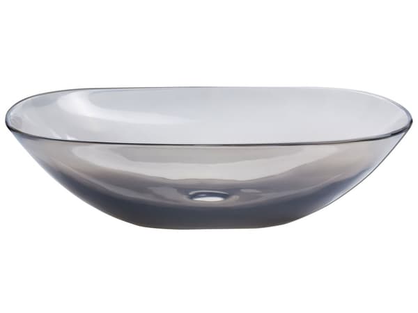 Håndvask til badeværelse overbadekar sort gennemskinnelig konglomerat 54 x 36 cm