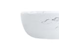 Miniatyrbillede 4 af 4: Håndvask til badeværelse med hvid keramisk marmoreffekt rektangulær 47 x 34 cm glamourøs stil