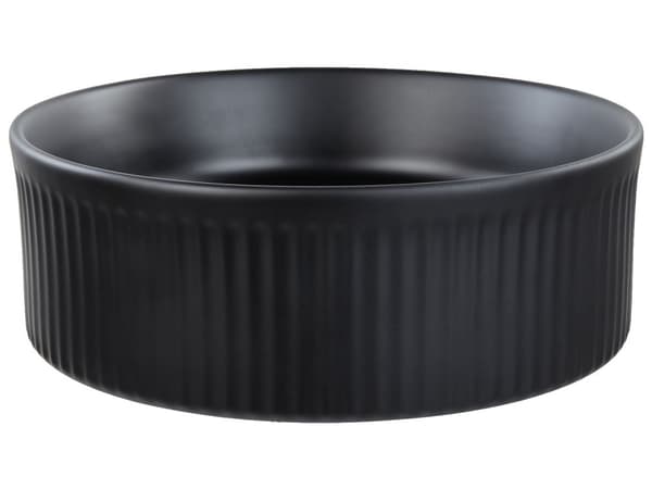 mat finish Badeværelsesvask i sort keramik ø 37 cm mat rundt moderne stil badeværelse