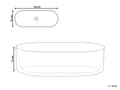 Miniatyrbillede 3 af 4: Bordpladevask Hvid keramik 49 x 31 cm blank oval badeværelsesvask Moderne stil