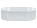 Miniatyrbillede 1 af 4: Bordpladevask Hvid keramik 49 x 31 cm blank oval badeværelsesvask Moderne stil