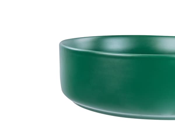 Badeværelse håndvask bordplade grøn keramik 37 cm rund moderne design badeværelseshåndvask