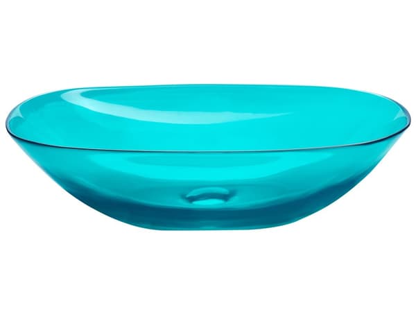 Pesuallas turkoosi 54 x 36 cm massiivimuovi läpinäkyvä kirkas kylpyhuoneen moderni