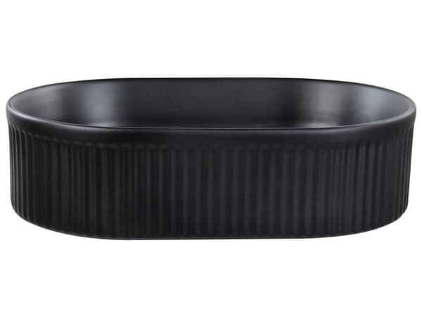 Tvättställ Svart Keramik 49 x 31 cm Matt Rektangulär Handfat Modern Stil Badrum Toalett