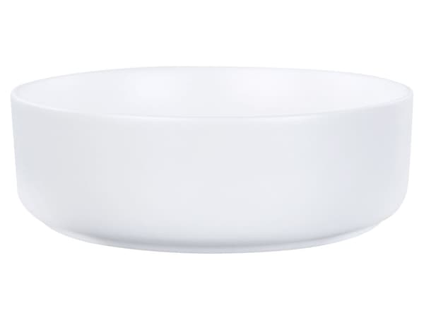 Benkeplate Servant Off-white Keramisk 36 cm Matt Rund Baderomsvask