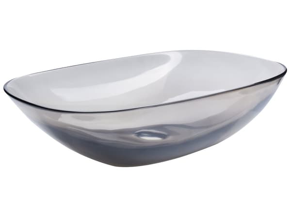 Benkeplate med svart heldekkende overflate 340 x 360 mm Semi-transparent baderomsservant