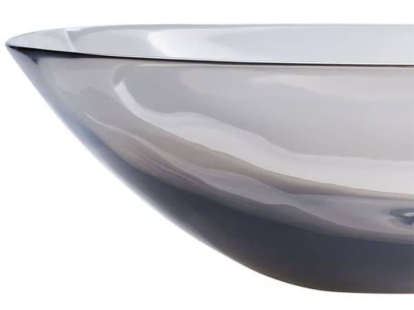 Benkeplate med svart heldekkende overflate 340 x 360 mm Semi-transparent baderomsservant