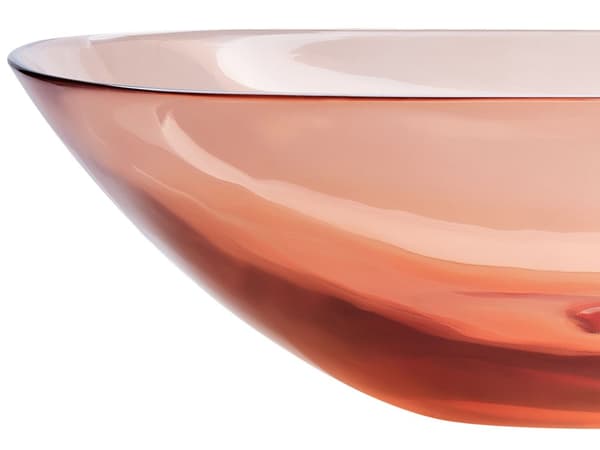 Benkeplate med rød heldekkende overflate 340 x 360 mm Semi-transparent baderomsservant