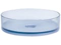 Miniatyrbilde 4 av 7: Benkeplatevask Blå Solid Surface 360 mm halvtransparent, rund baderomsservant med gul overflate