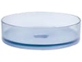 Miniatyrbilde 1 av 7: Benkeplatevask Blå Solid Surface 360 mm halvtransparent, rund baderomsservant med gul overflate
