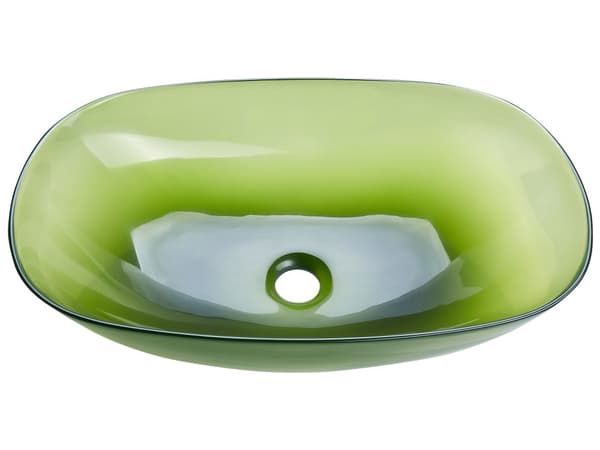 Benkeplate med grønn heldekkende overflate 340 x 360 mm Semi-transparent baderomsservant