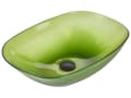 Miniatyrbilde 1 av 7: Benkeplate med grønn heldekkende overflate 340 x 360 mm Semi-transparent baderomsservant