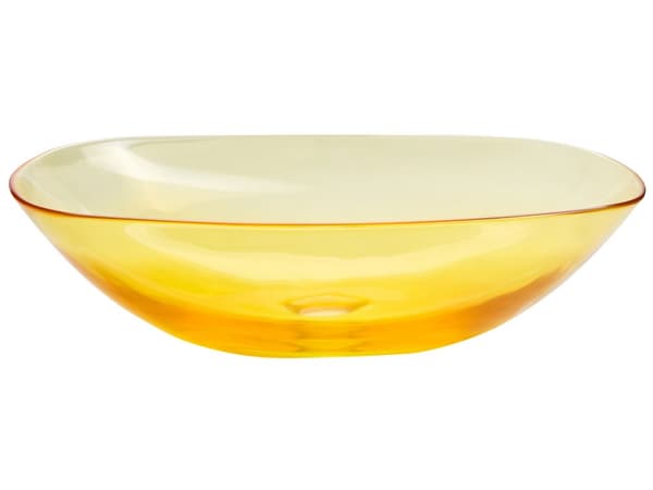 Benkeplate med gul heldekkende overflate 340 x 360 mm Semi-transparent baderomsservant
