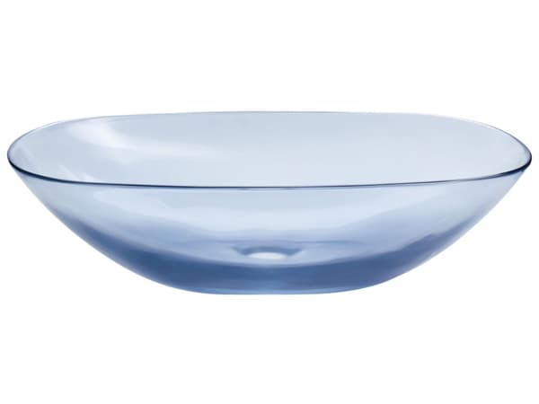 Benkeplate med blå heldekkende overflate 340 x 360 mm Semi-transparent baderomsservant