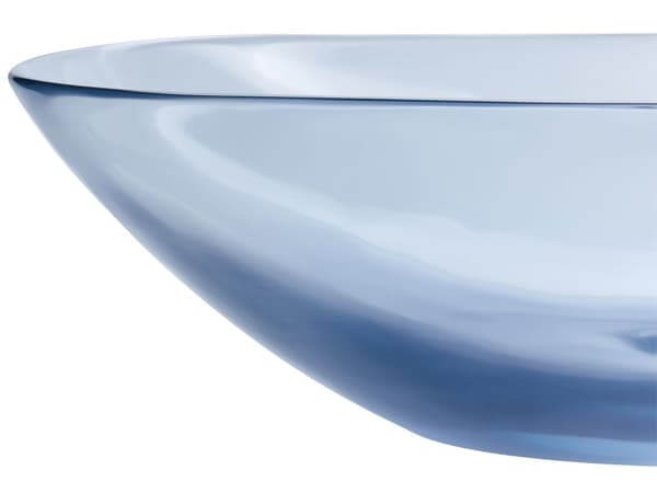 Benkeplate med blå heldekkende overflate 340 x 360 mm Semi-transparent baderomsservant