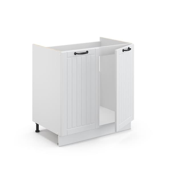 Enkel Fame-Line under vask skåp, 80x82cm utan PT, Lantlig vit, Vit, Vicco