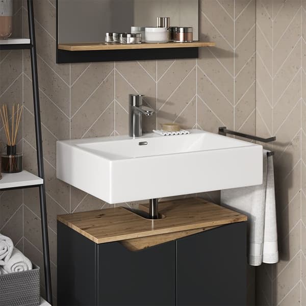 Möbel under diskho Marelle, 60x57.5cm med 2 dörrar, Antracit, Antracit, Vicco