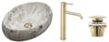 Pikkukuva 9 / 10: Setti Rea LINDA STONE + korkea hana LUNGO kulta + universaali kultainen tulppa