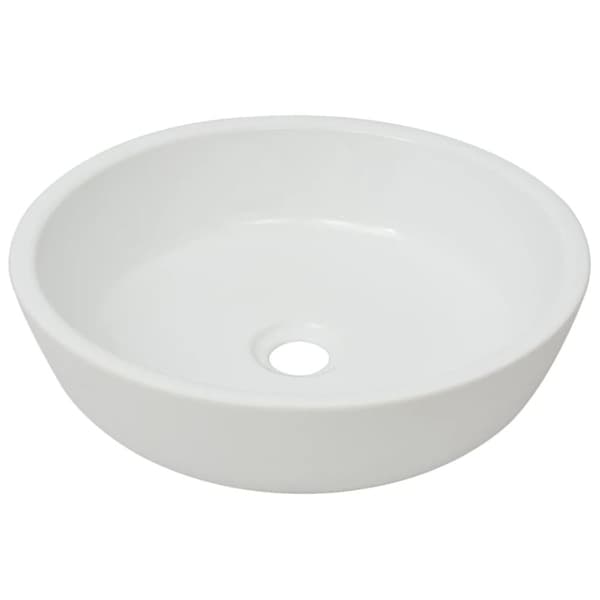 Handfat rund keramik vit 42x12 cm