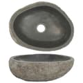 Miniatyrbild 1 av 2: Handfat flodsten oval (29-38)x(24-31) cm