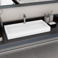 Miniatyrbild 1 av 2: Handfat 100x46x11 cm mineralgjuten vit