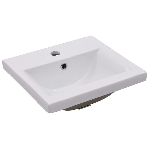 Inbyggt handfat 42x39x18 cm keramik vit