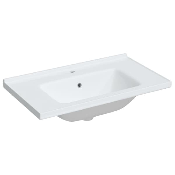 Handfat vit 81x48x19,5 cm rektangulärt keramik