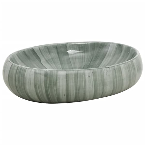 Handfat grön oval 59x40x15 cm keramik