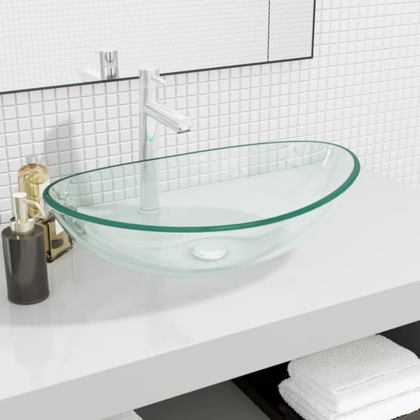 Handfat härdat glas 54,5x35x15,5 cm transparent