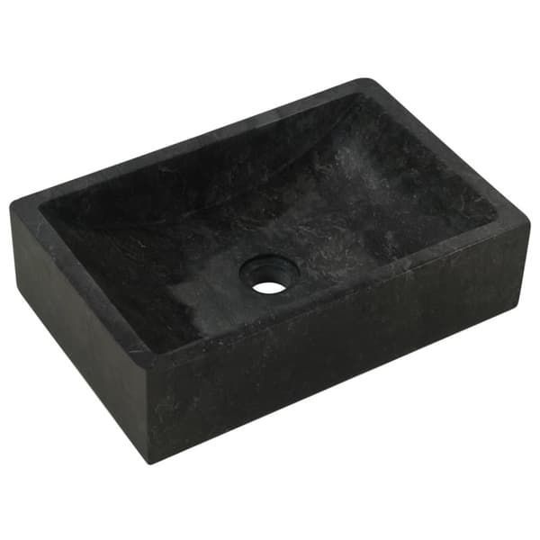 Handfat 45x30x12 cm marmor svart högglans