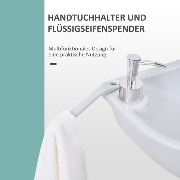 Rootz Portabelt handfat utomhus - Mobilt handfat - Campingdisk - Integrerad tvålautomat - 51 cm x 33,5 cm x 103 cm