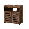 Miniatyrbild 7 av 7: WASHBASIN MURNITER - Badrumsskåp med 2 lamellörrar - Industriell design - Brun