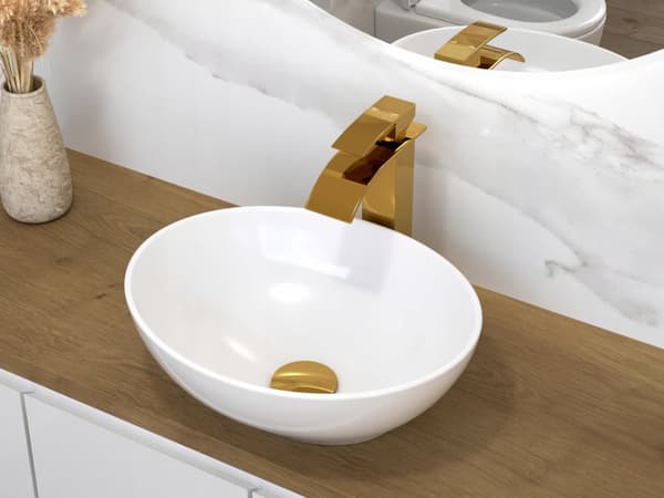 BORDMONTERET VASK rund guld KLIK KLAK