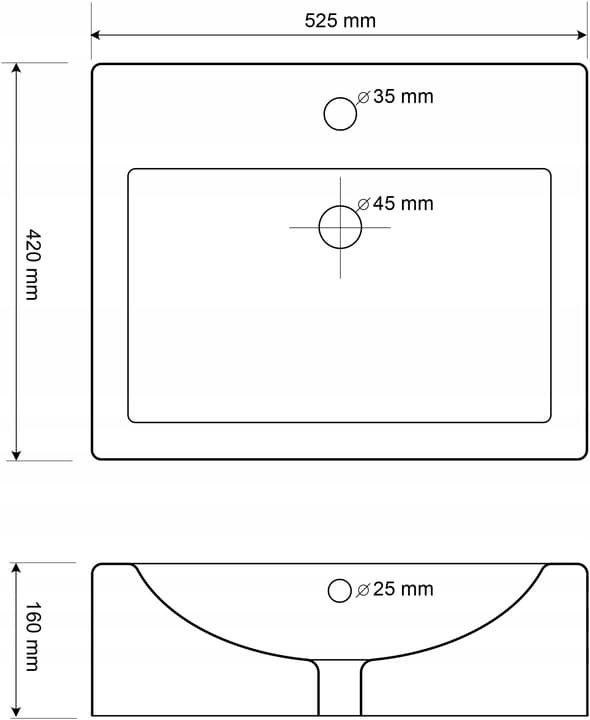 KERAMISK VASK + ARMATUR + PROP ZÆTSET guld