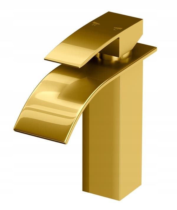 KERAMISK VASK + ARMATUR + PROP ZÆTSET guld