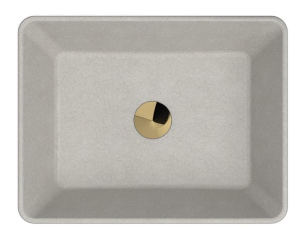 GRANITVASK TIL BORDMONTERING beige KORK guld